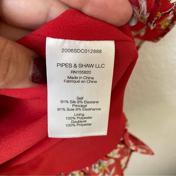 Veronica Beard Red Floral Josephine Dress - Picture 8 of 8